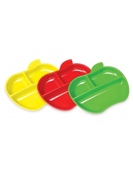 Munchkin - Set barevných dělených talířů ve tvaru jablka 3ks | www.prvnihracky.cz