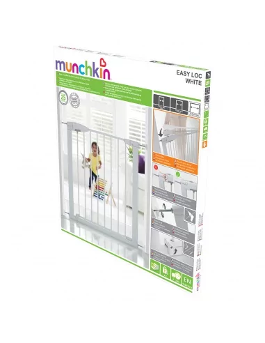 Munchkin - Dětská zábrana Easy Loc bílá