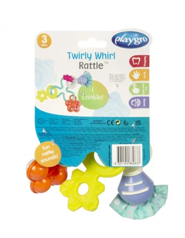 Playgro - Chrastítko s kousátky pastelové | www.prvnihracky.cz
