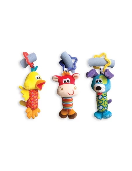 Playgro - Cestovní závěsné hračky 3ks