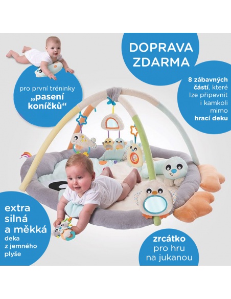 Playgro - Luxusní hrací deka Tučňák Playgro - Luxusní hrací deka Tučňák