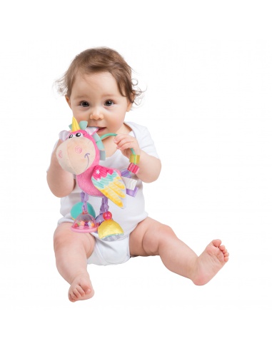 Playgro - Chrastítko jednorožec růžový | www.prvnihracky.cz