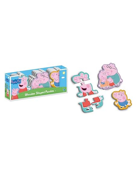 PEPPA PIG - Dřevěné puzzle - 3 druhy assort | www.prvnihracky.cz