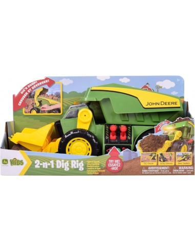 John Deere Kids - Sklápěč a nakladač 2v1 se světly a zvuky