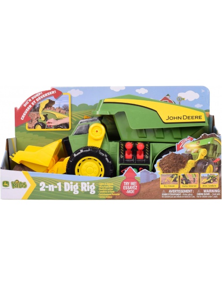 John Deere Kids - Sklápěč a nakladač 2v1 se světly a zvuky
