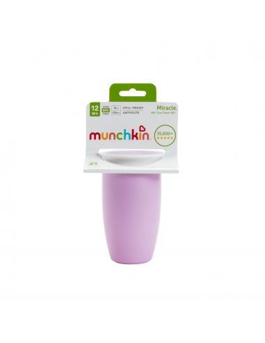 Munchkin - Juniorský netekoucí hrneček 360° 296 ml-fialový | www.prvnihracky.cz