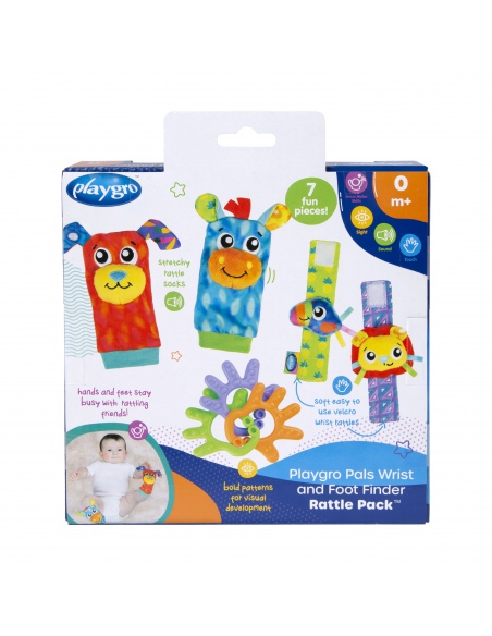 Playgro - Dárkový set chrastící ponožky a náramky | www.prvnihracky.cz