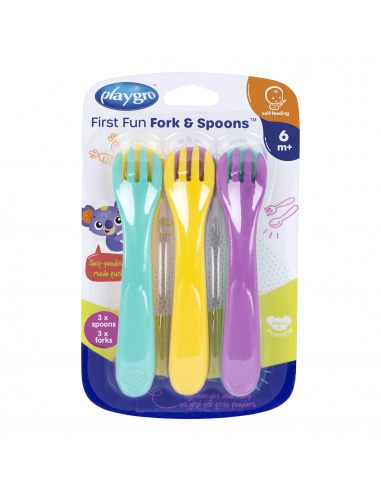 Playgro - Dětský příbor 6 ks | www.prvnihracky.cz