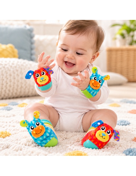 Playgro - Dárkový set chrastící ponožky a náramky | www.prvnihracky.cz