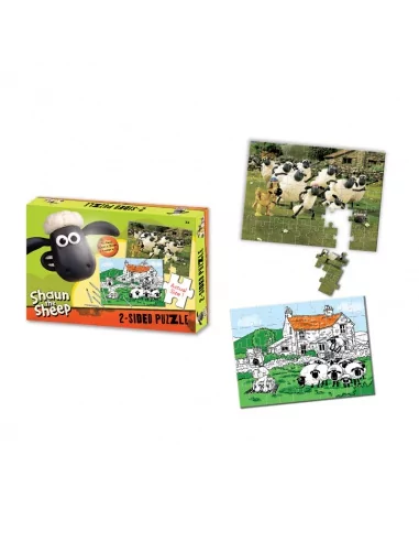 Shaun the Sheep - Oboustranné puzzle s pastelkami 50ks | www.prvnihracky.cz
