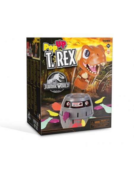TOMY - Jurský svět - Společenská hra Vyskakovací T-Rex - poškozený obal TOMY - Jurský svět - Společenská hra Vyskakovací T-Rex - poškozený obal
