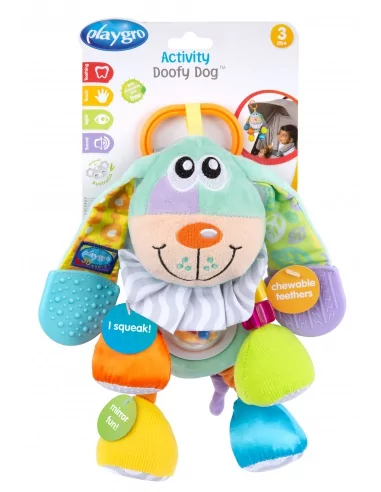 Playgro - Závěsný pejsek s kousátky pastelový | www.prvnihracky.cz
